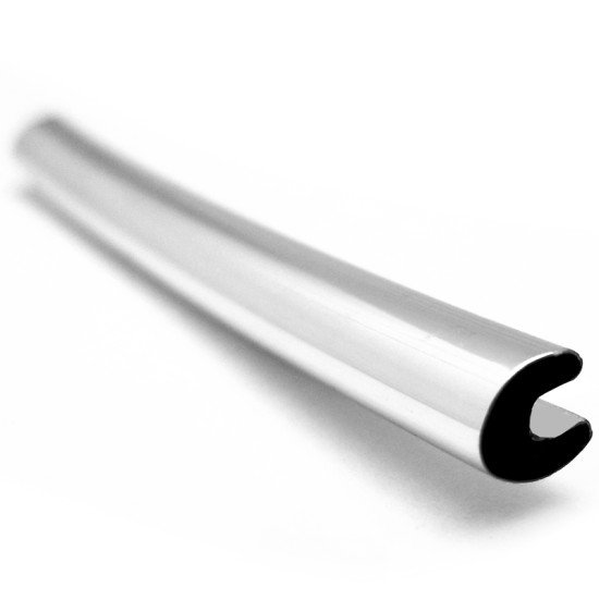 UShape Chrome Door Edge Guard; 50' Roll 0.280” Wide,